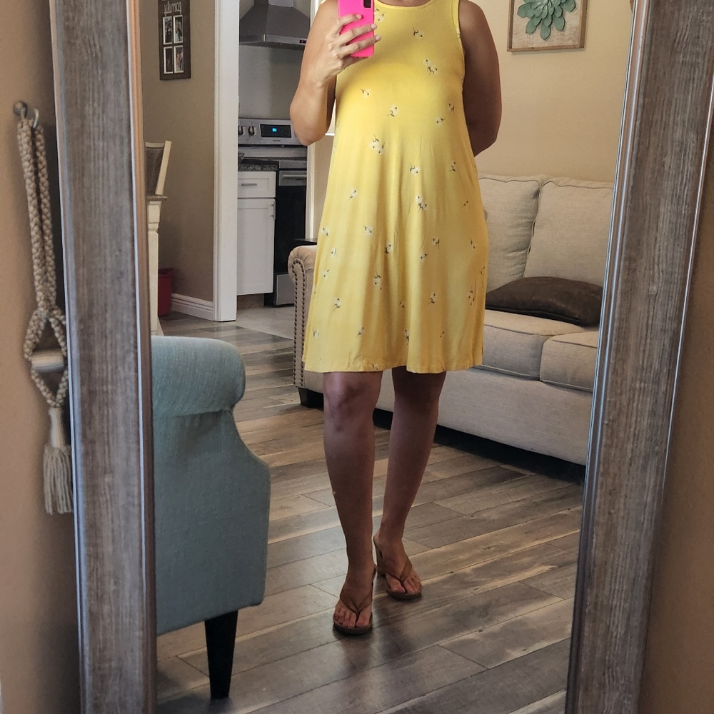 Yellow floral dress
